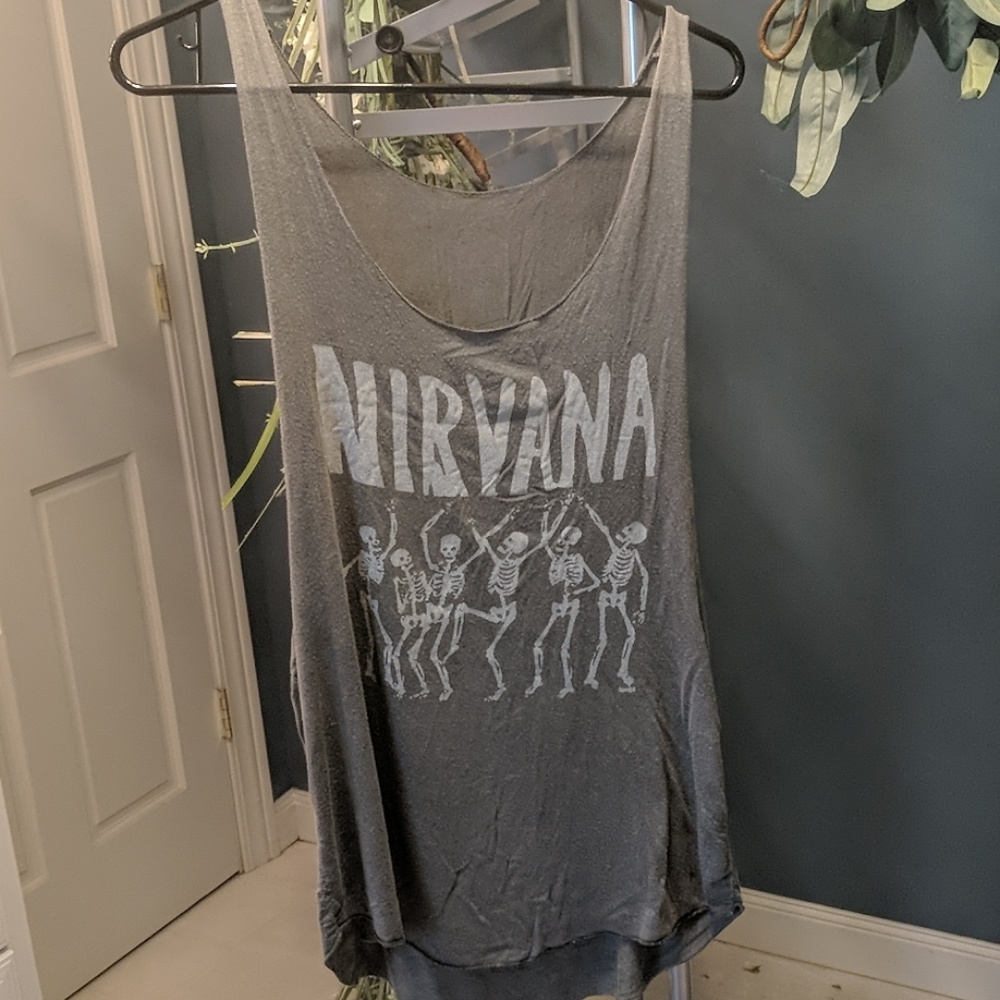 Nirvana Dancing Skeletons Casual Muscle Tank